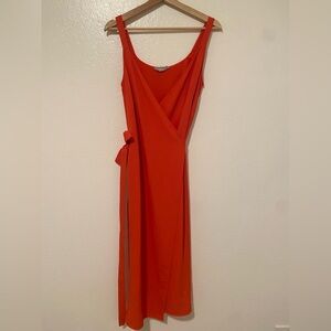 EVERLANE Japanese GoWeave Sleeveless Wrap Dress 
Size 4
Fabric: 100% Triacetate